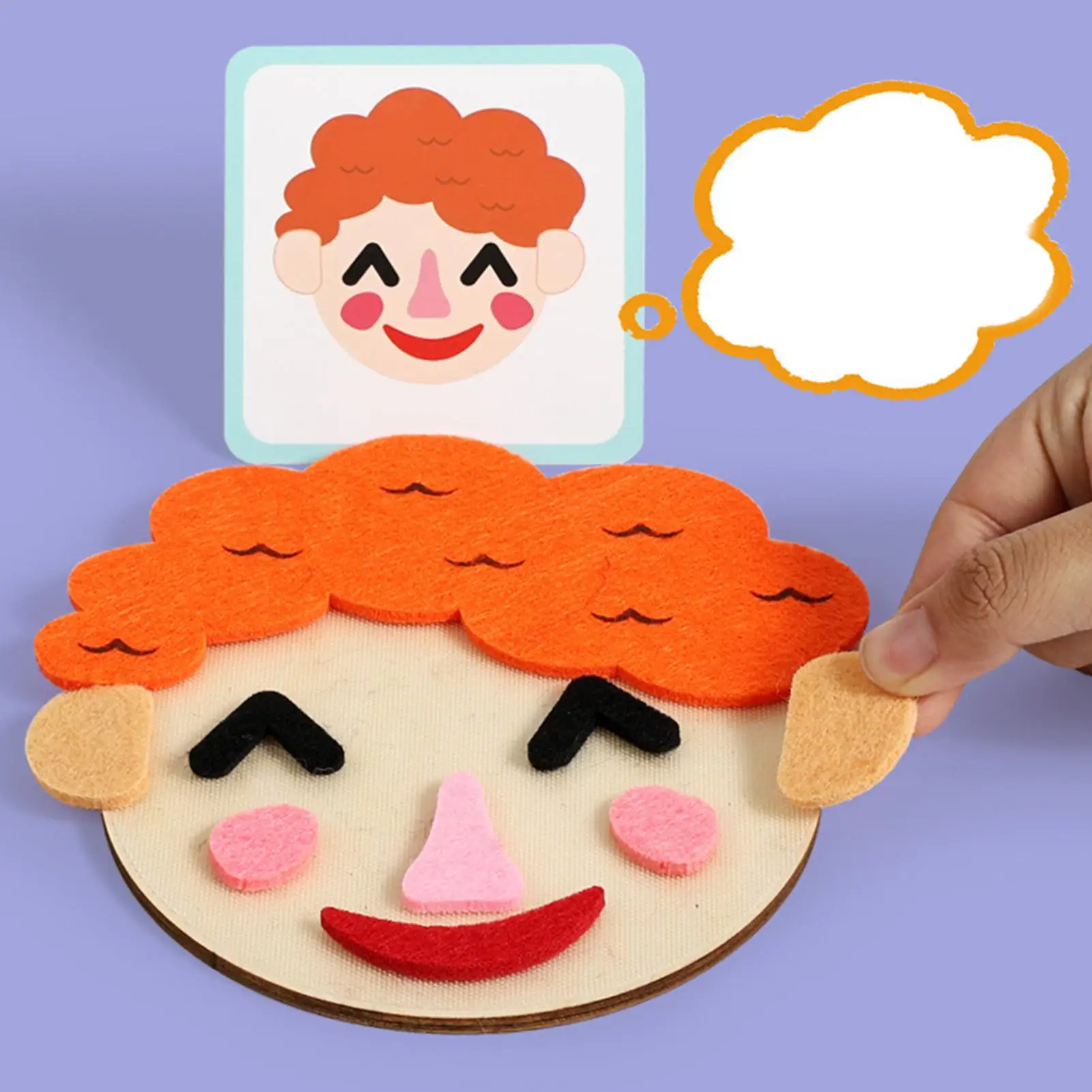 Face Puzzle Giocattolo educativo Gioco di sviluppo emotivo con schede flash Giocattolo di apprendimento emotivo sociale per bambini in età prescolare