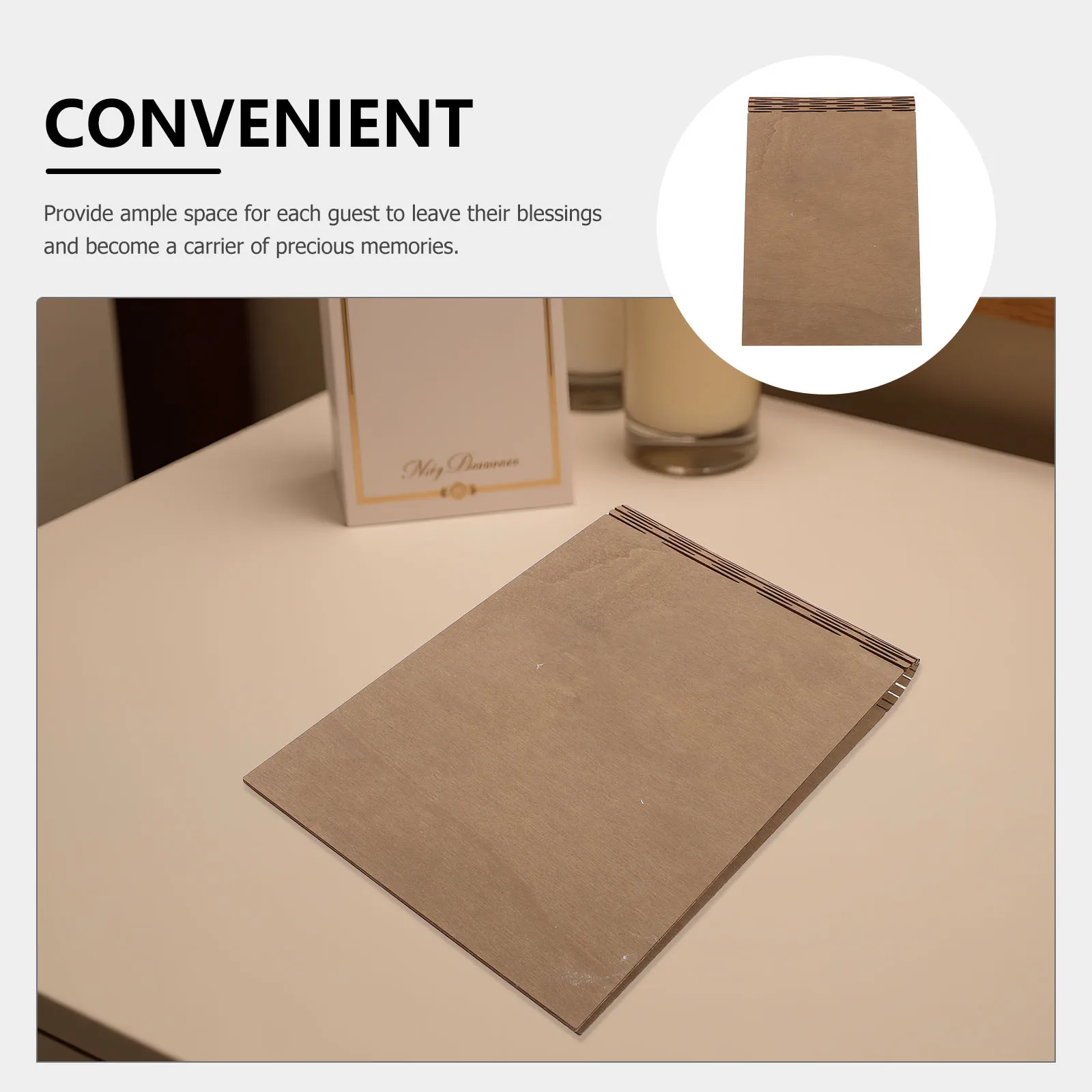 كتاب ضيوف الزفاف الريفي، كتاب حضور وانصراف خشبي لحفلات الزفاف والخطوبة وأعياد الميلاد وحفلات التخرج وحفلات الزفاف #3