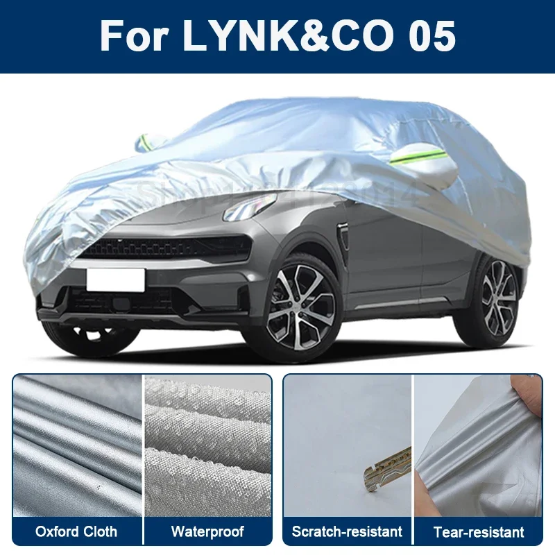 

Outdoor Full Car Cover For LYNK&CO 05 with Reflective Strips Waterproof Snowproof Dustproof UV Protection Auto Accessories