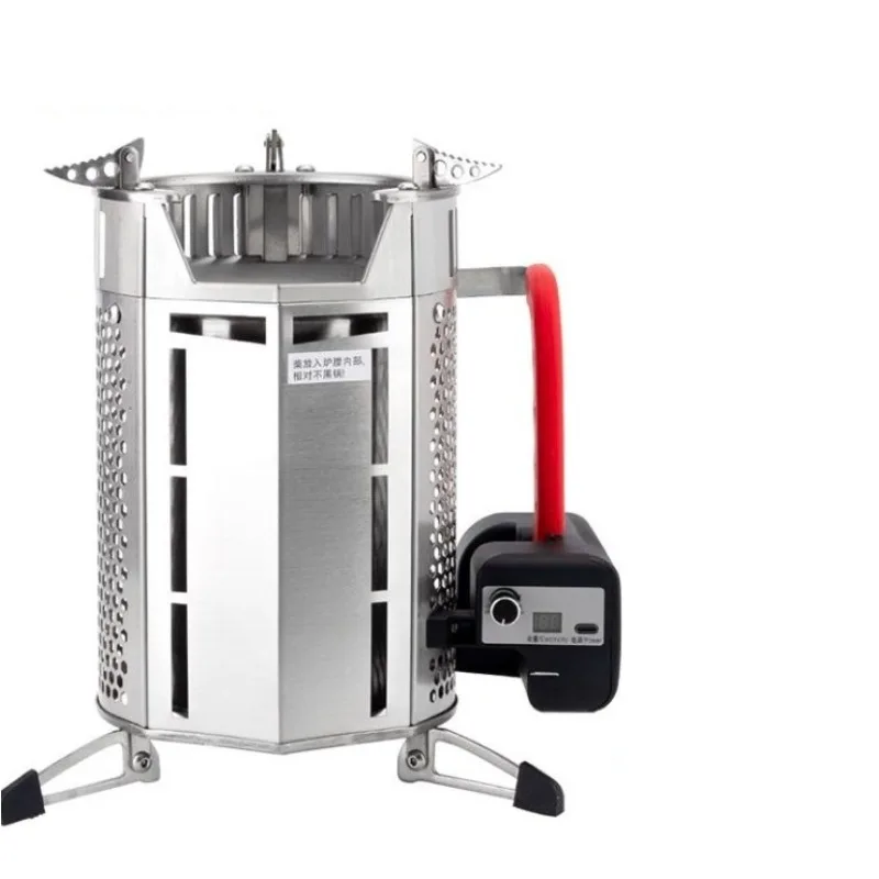 Gasification wood stove camping non-smoking portable windproof barbecue grill