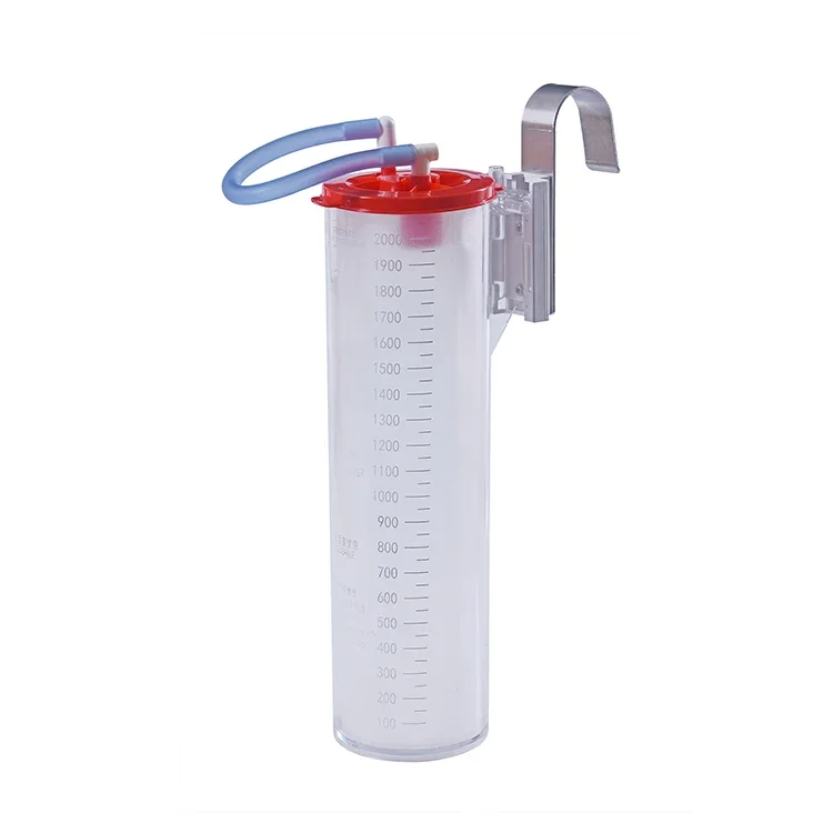 Recipiente suave desechable para recoger residuos quirúrgicos médicos, revestimiento de recipiente de succión sellado de seguridad desechable, 1000ml, 2000ml