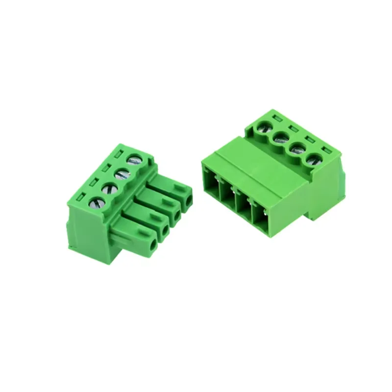 2Sets 15EDGRK 3.81mm 2/3/4/5/6/7/8-24 pin right angle screw terminal block connector 15EDG 3.81MM pitch Plug + Pin Header Socket
