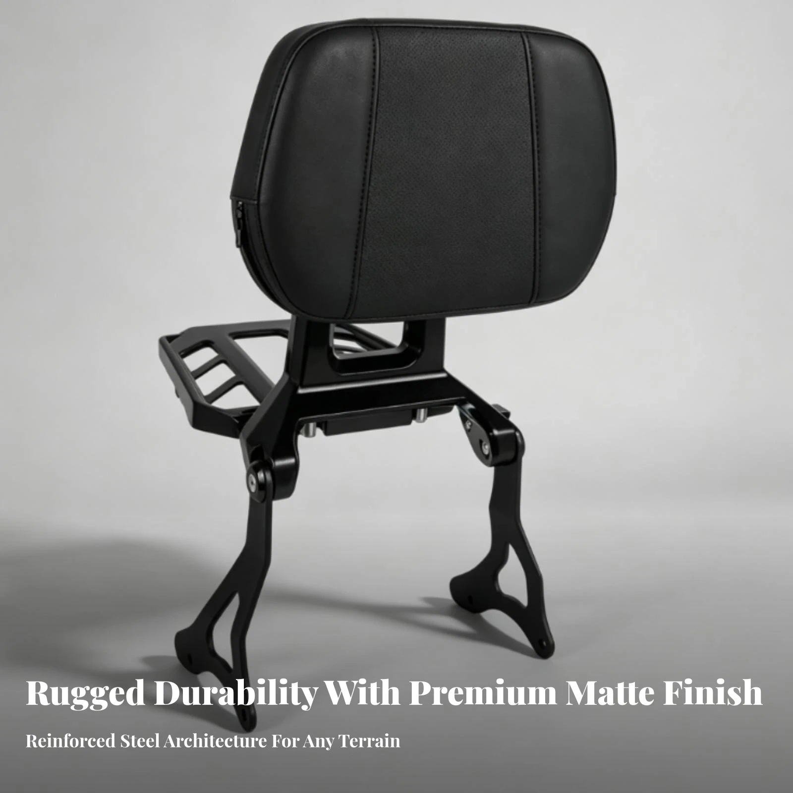 Motorcycle Backrest with Luggage Rack Stable Foldable Passenger Backrest Accessory Sturdy for Passengers, Road Trips