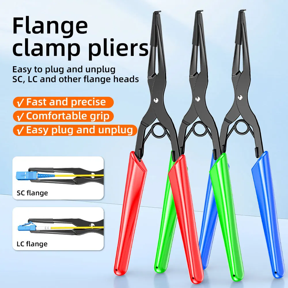 Xicom Fiber Optic Adapter Clamp SC LC Connector Insertion Extraction Tool Long Nose Pliers FTTH Patch Cord Puller