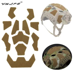 Vulpo 11 Stks/set Super Hoog Uitgesneden Tactische Snelle Helm Magische Sticker Helm Patches Haak Lus Bevestigingsmiddel Plakkerige Helm Accessoires