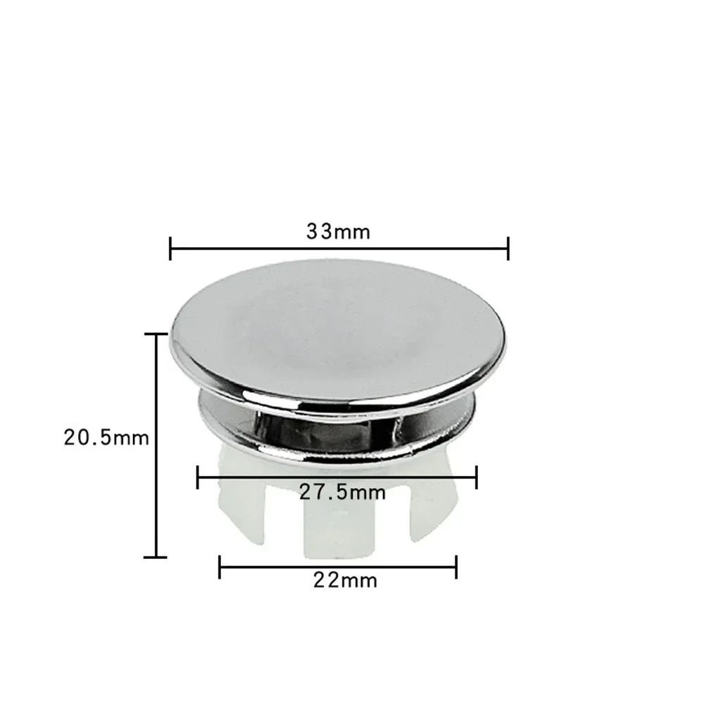 4Pcs Plastic Sink Hole Overflow Cover for Kitchen Bathroom Basin Trim Bath Drain Cap Sink Wash Basin Round Overflow Ring Plug