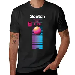 Vaporwave VHS Scotch E-180 EG+ T-Shirt graphics sweat summer clothes quick-drying workout shirts for men