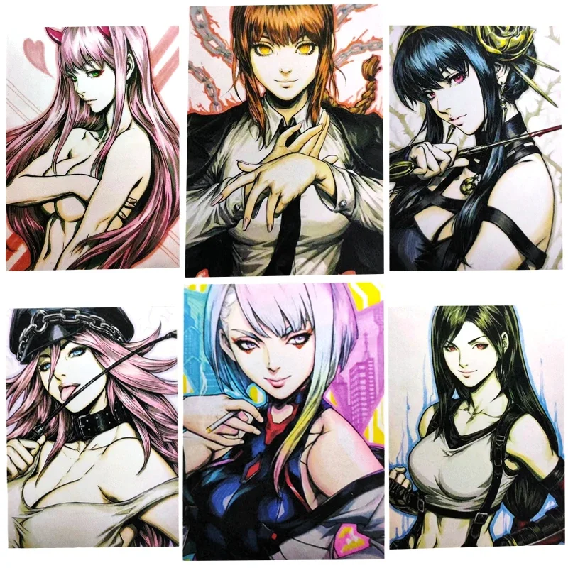 

Goddess Story Hand-Painted Card Makise Kurisu Zero Two Anime Characters Game Collection Flash Card Cartoon Toys Christmas Gift