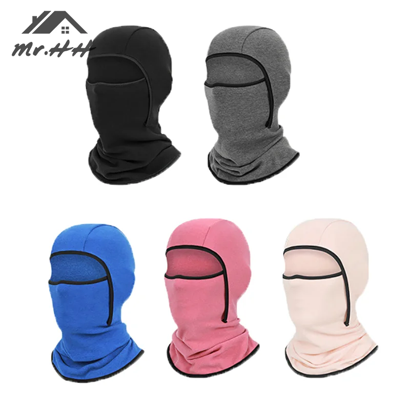 Winter Warm Outdoor Riding Full Face Mask Wearable Blanket Balaclava Wool Motorcycle Fishing Ski Mask Warm Wind Hat