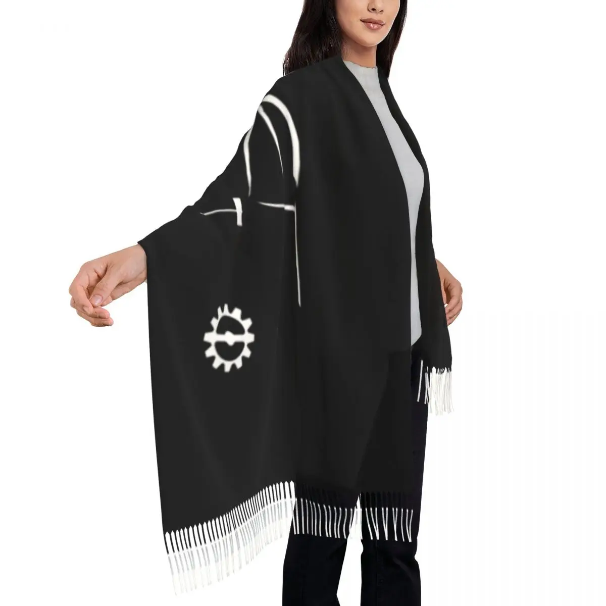 Thief Logotipo personalizado Thief The Dark Project 72x197cm Mantón Una bufanda con borlas