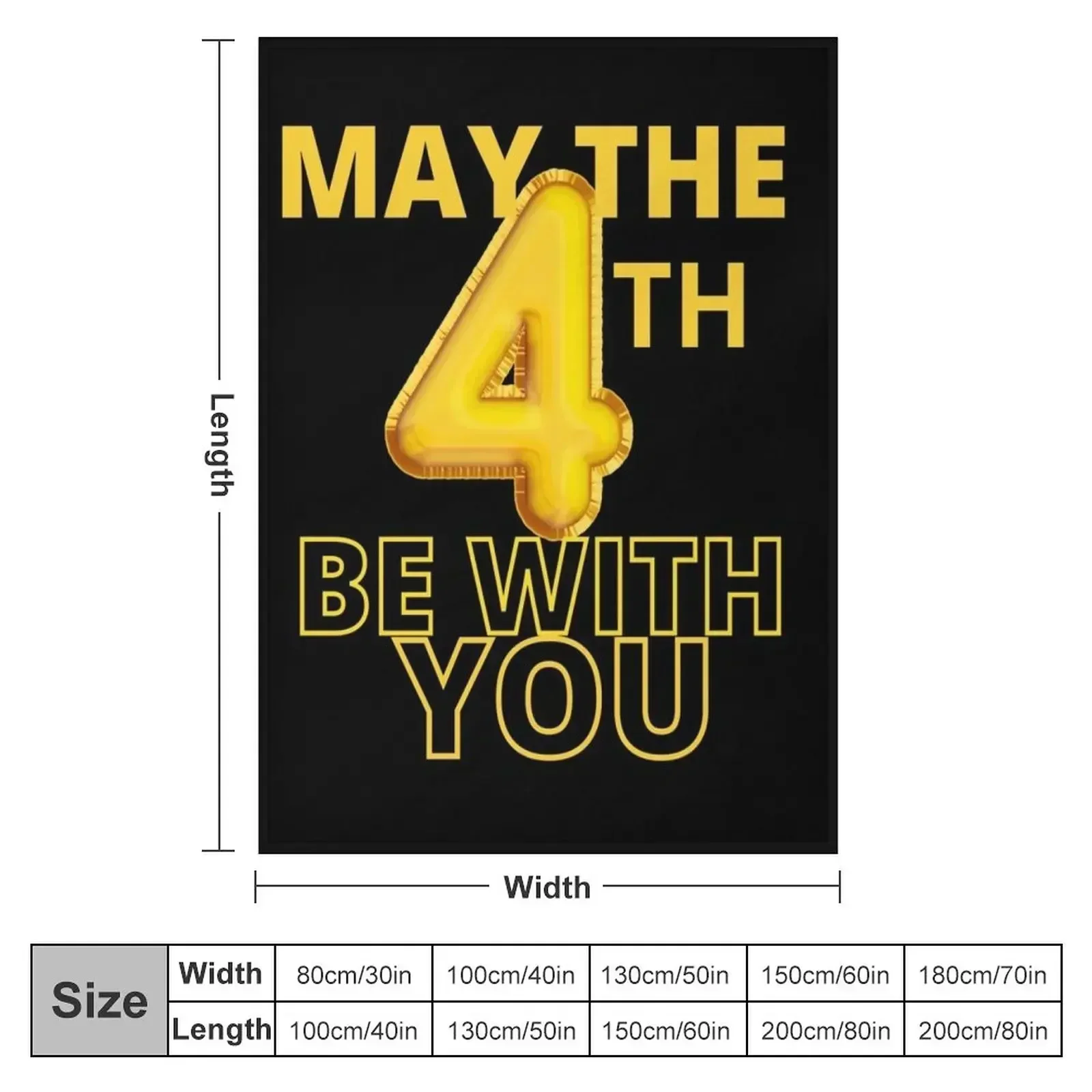 May The 4th Be With You Throw Blanket Luxury Thicken Loose Tourist funny gift Blankets