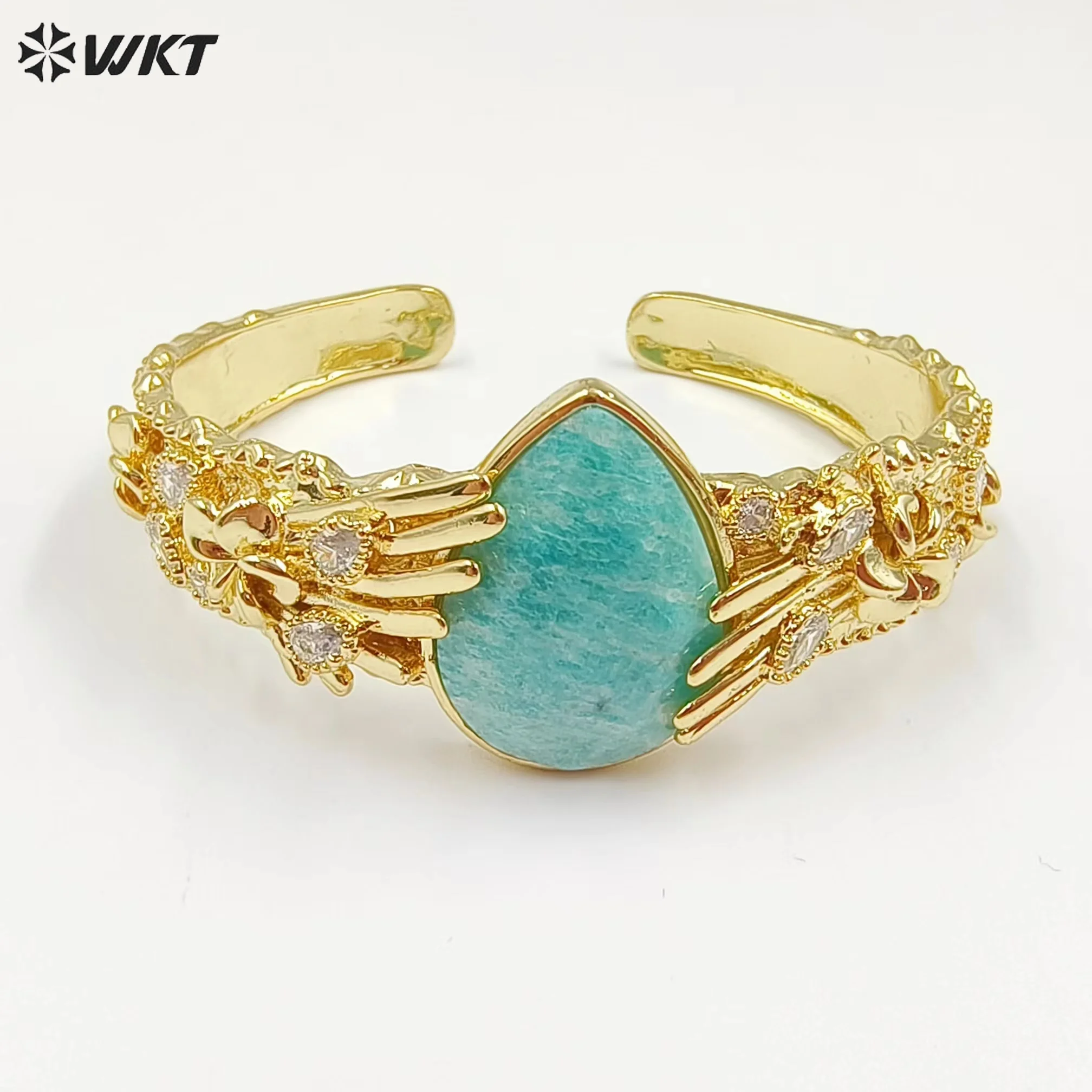 WT-B641 Trendy Bangle For Women Accessories Colored Gemstone And Cubic Zircon Design Can Be Adjustable Special Decoration