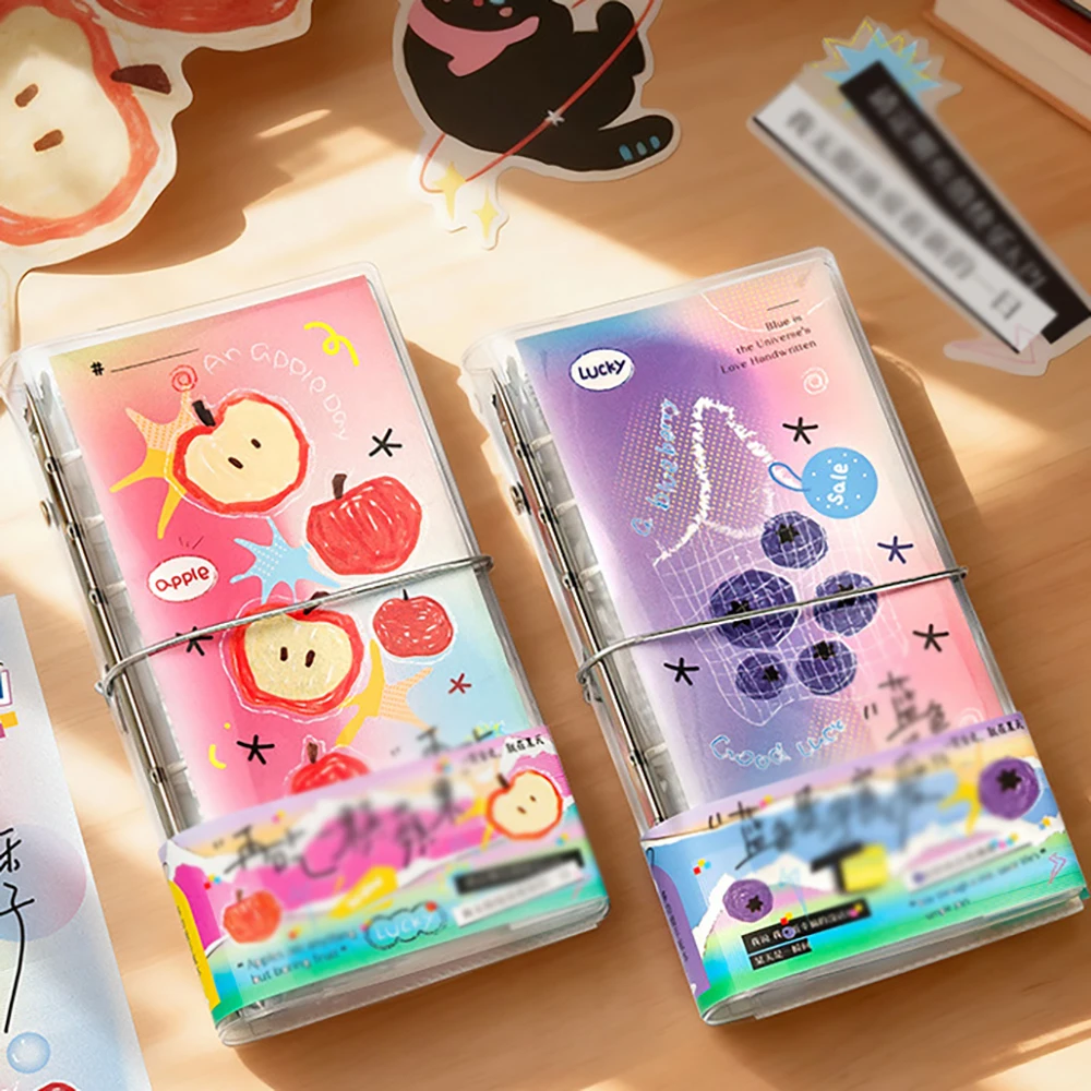 Colorful Dairy Notebook Binder Loose-leaf Colorful Inner Page Journal Planner Agenda Girls Notepad Schedule Stationery Supplies