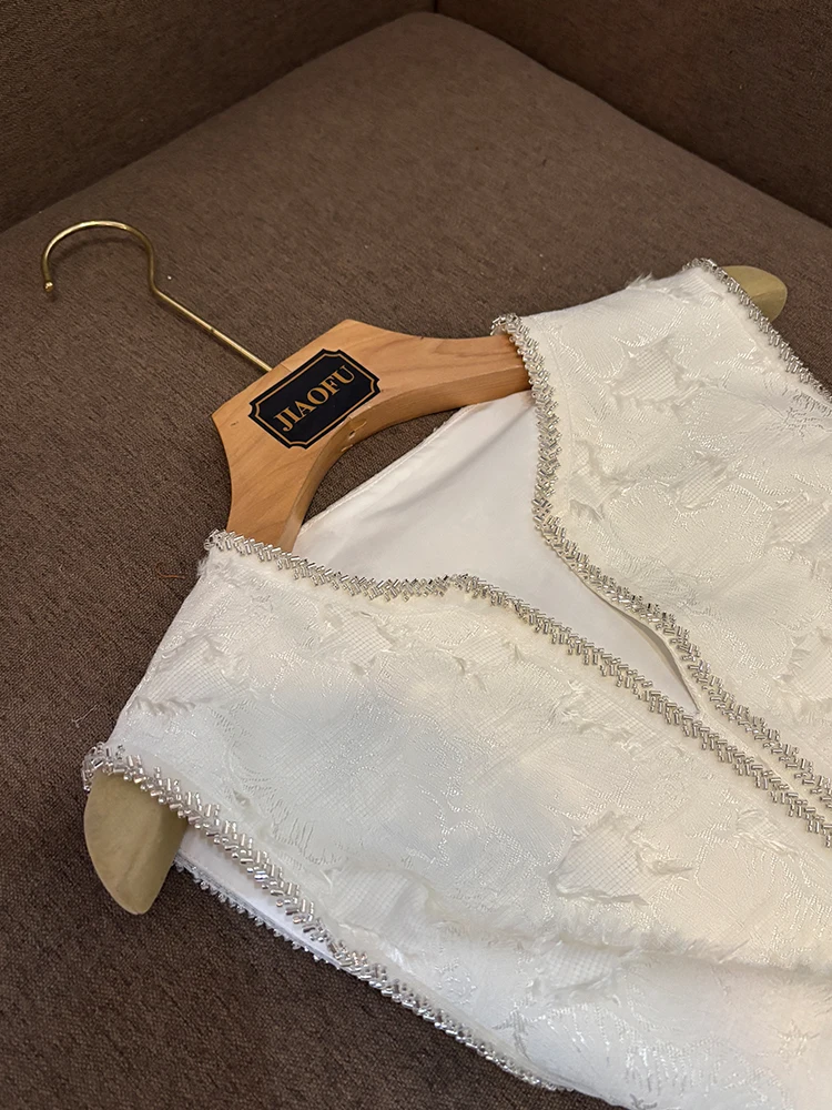 Ele v-ne gilet en soie florale découpée brodée Dr Ci Commute Sle taille moyenne autre tissu sans Sve fibre d'acétate en t-shirt