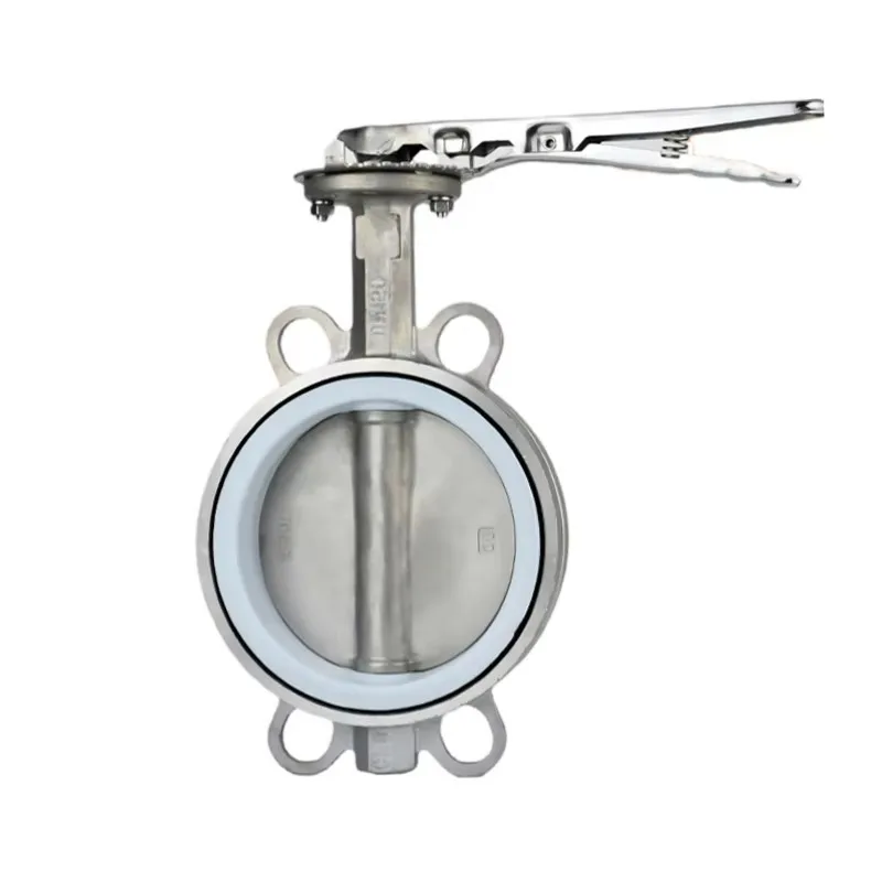 

6-дюймовый ручной клапан-бабочка, уплотнительное кольцо из EPDM/PTFE, нержавеющая сталь 304, пластинчатый клапан-бабочка