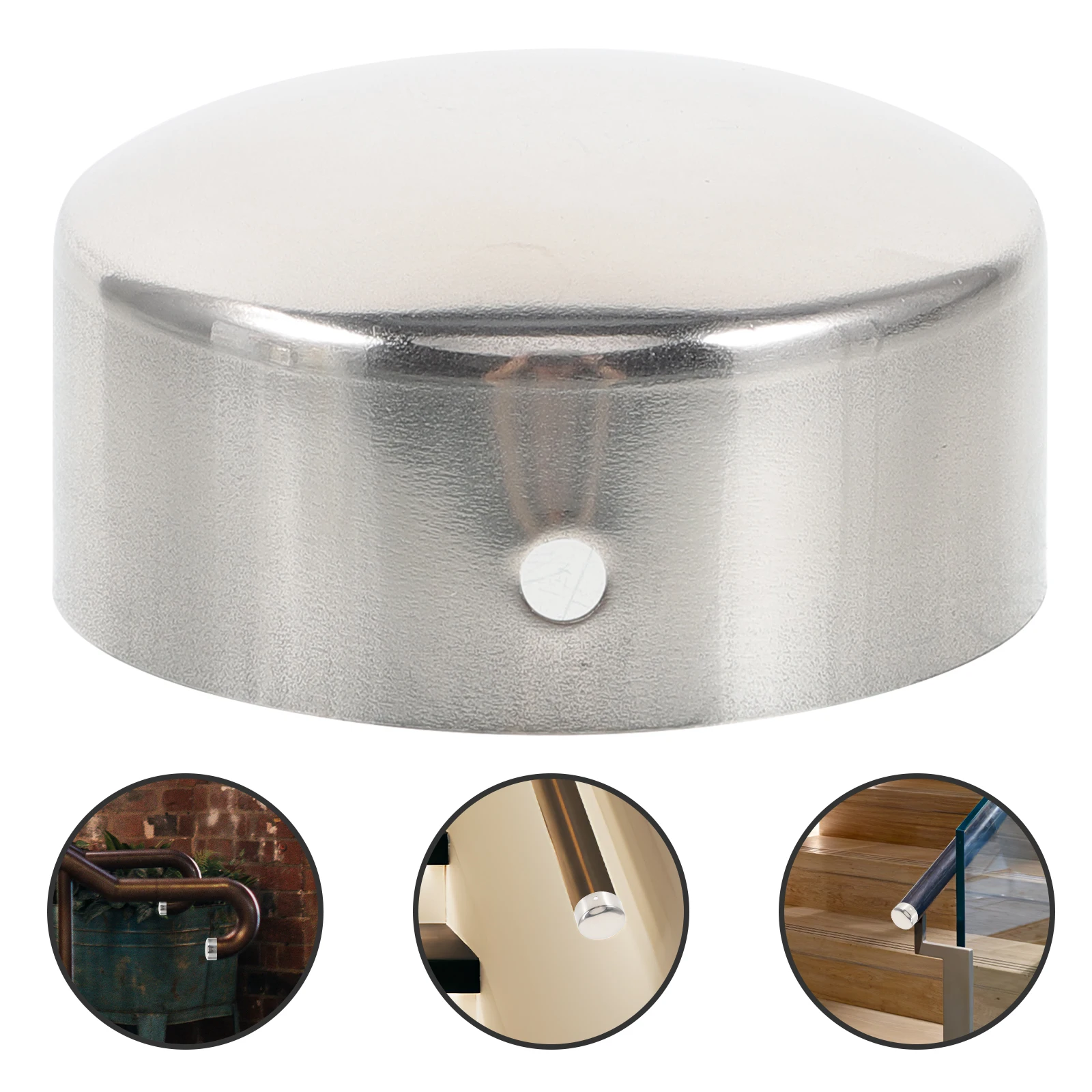 

2pcs Handrail Cover Stair Caps 50PVC Durable Metal Hole Plugs Grab Bar Fittings Tube Protector Metal Tubing Plug
