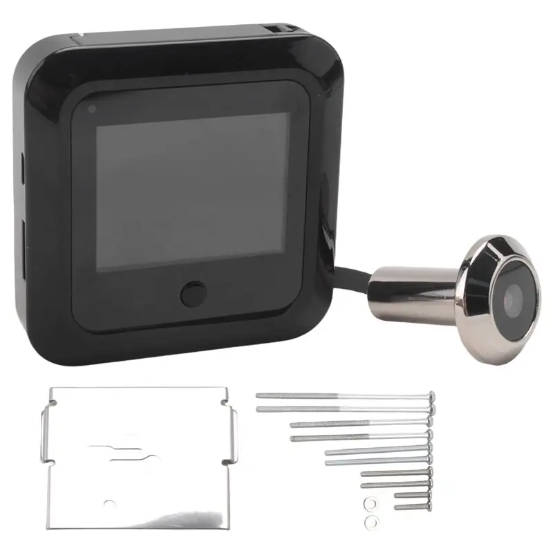 ffyy-1set-24-pouces-120-°-camera-de-visiophone-numerique-intelligente-moniteur-de-securite-sonnette-visuelle-hd-240x320-noire