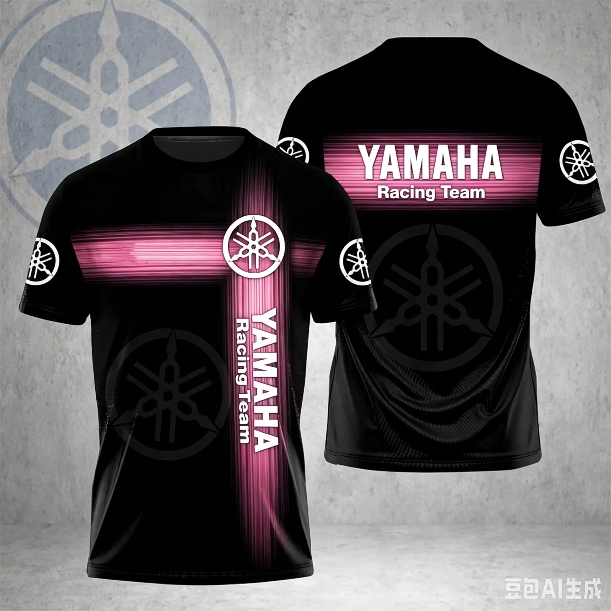 New SUMMER NOVELTY 2026 Men's T-shirt Casual Short-sleeved Breathable T-shirt with 3D Motorcycle Print YAMAHA