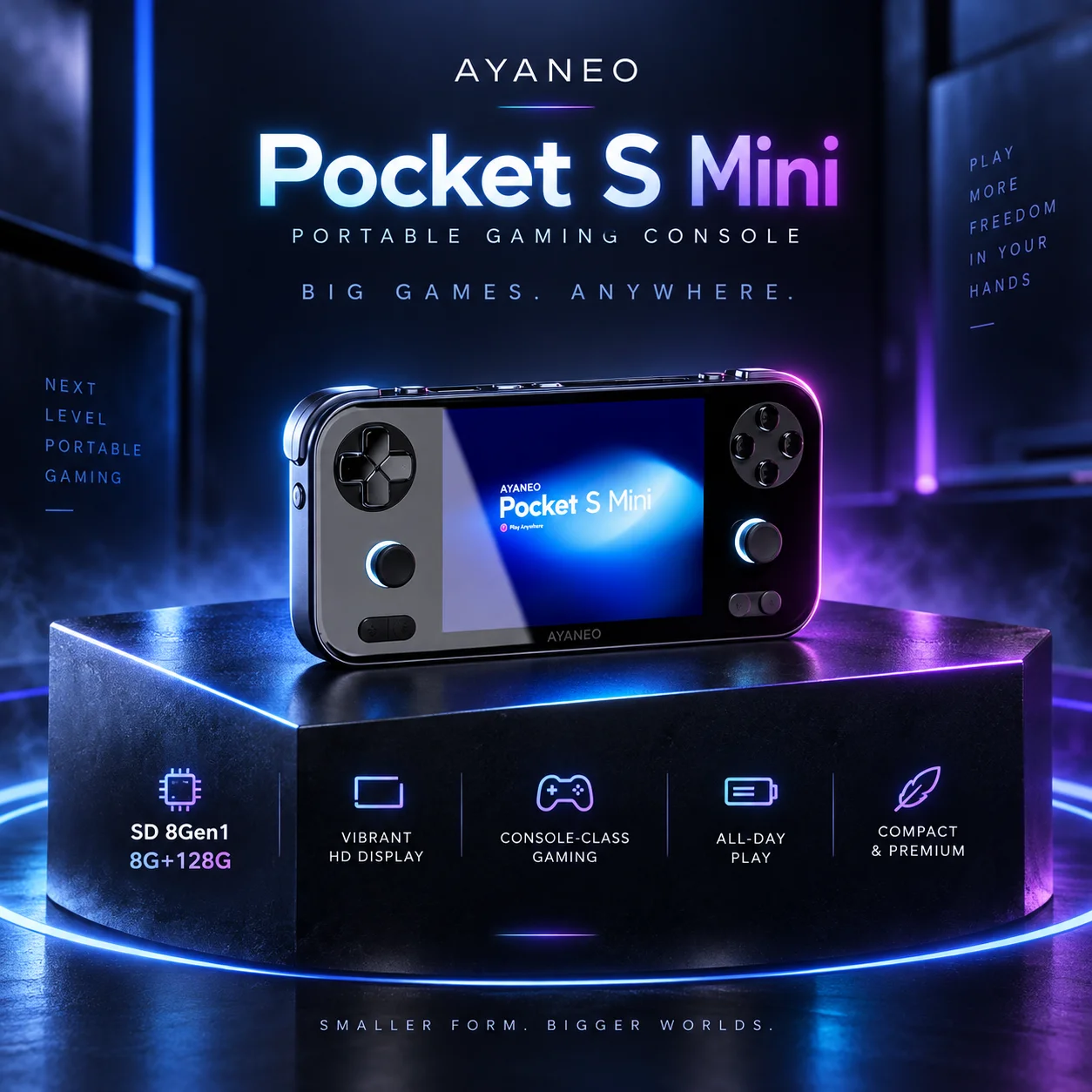 AYANEO Konkr Pocket FIT Retro Handheld Game Console G3 GEN3 6'' LCD 144HZ WiFi 7, Ultra-Lage Latency Streaming, 8000mAh Batterij