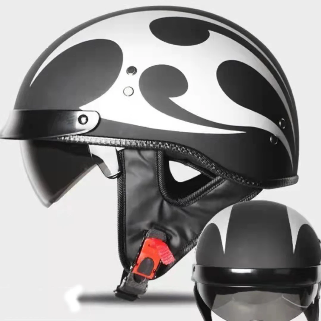 

Professional Customized Vintage Helmet Service DOT Approved Electric Scooter Motor Bike Retro Helmet Motorcycle with Visor