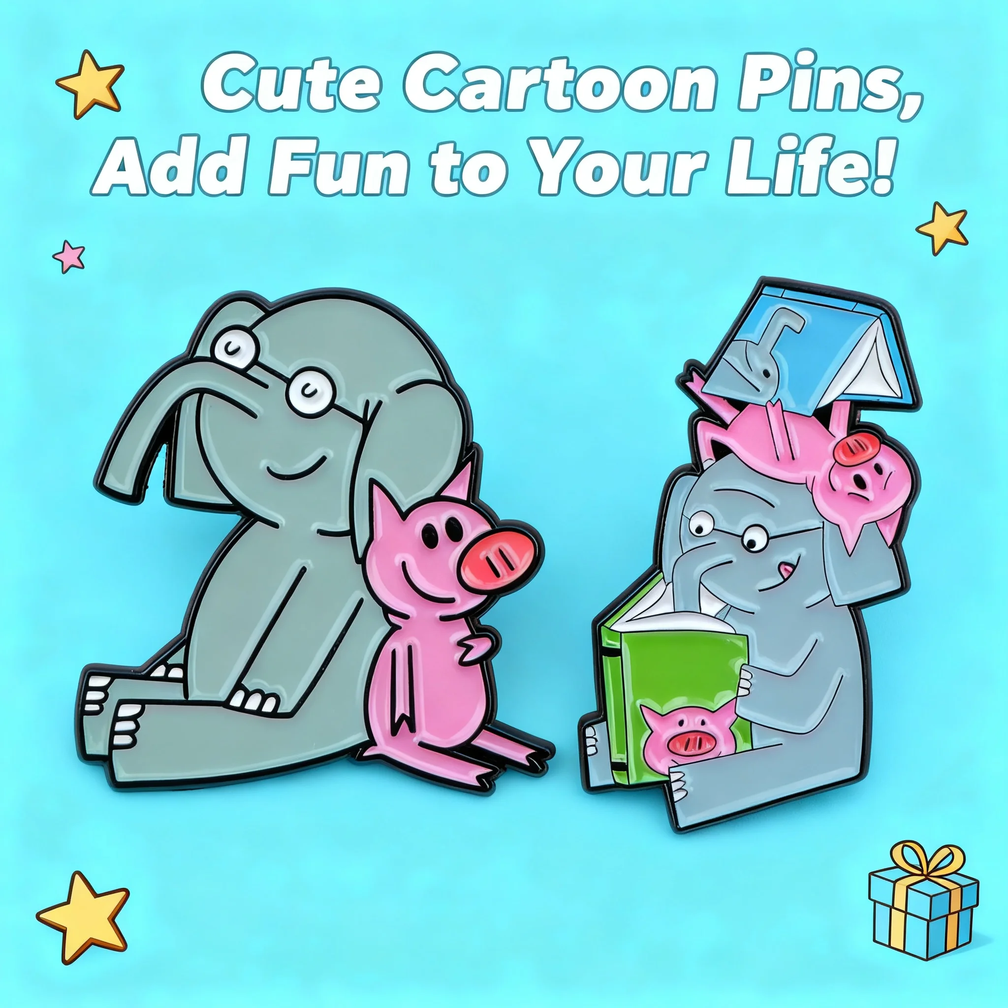 Pig Elephant Brooch Badge Clothing Backpack Accessories Pin Alloy Lapel Pin Hot Selling Wholesale Stock