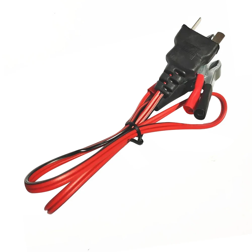 Battery Cable With Clip 12V Battery Charging Cable Long Service Life Plastic And Metal Pure Copper Wire Core Red & Black