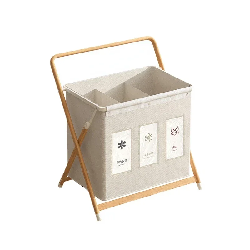 

Folding Dirty Clothes Basket Household Laundry Organizer with Wheels Removable Laundry Hamper Machine