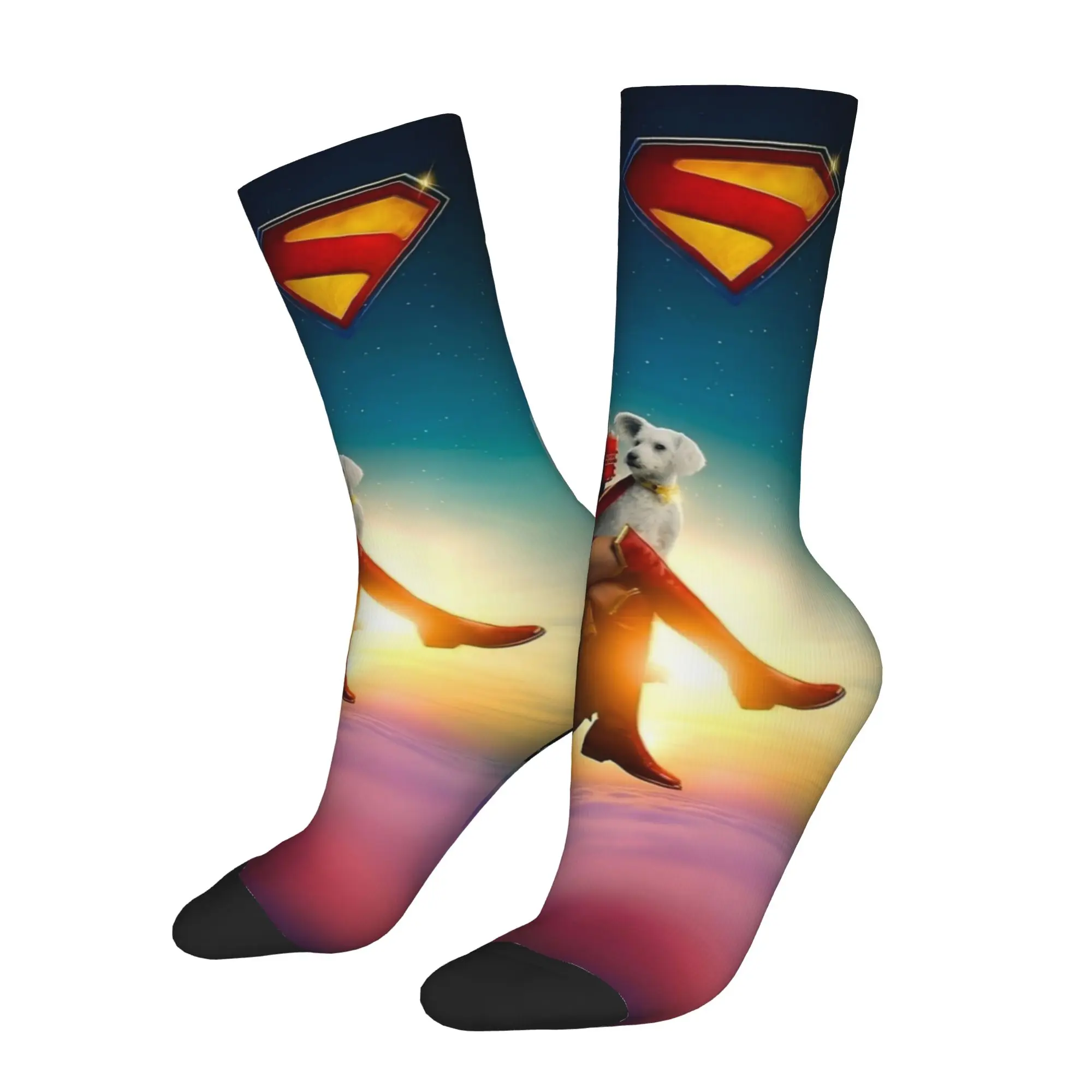Calcetines divertidos y alegres para hombre, calcetines informales de poliéster con diseño de chicas superhéroes, calcetines de alta calidad para mujer, primavera, verano, otoño e invierno