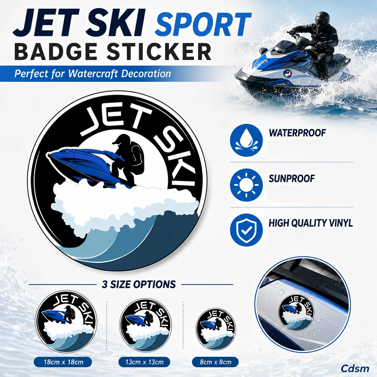 

Jetski Stickers Seadoo Decal Jet ski Boat Vinyl sticker Car Accessories for Spark RXP RXT GTX GTI 130 FX Limited SVHO STX 160