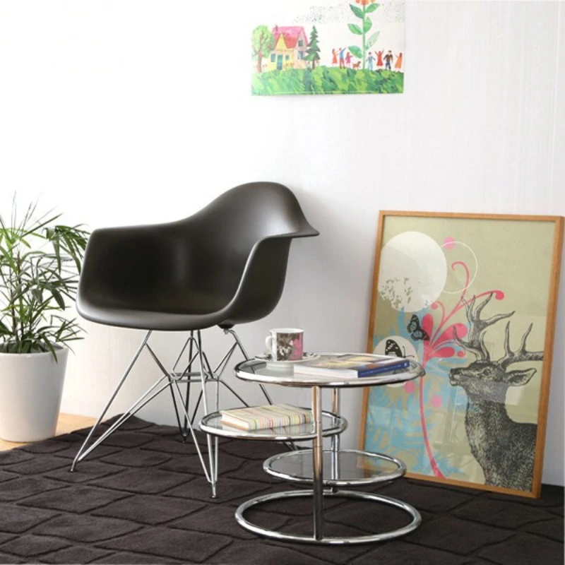 

Dining chair household bedroom dressing stool backrest simple modern casual transparent chair