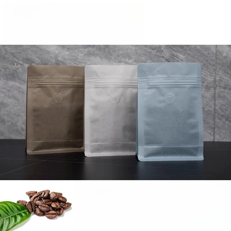 StoBag 50 قطعة 250 جرام أكياس حبوب البن الورقية القطنية الملونة التعبئة والتغليف مع صمام مختوم لتخزين مسحوق المكسرات الحقائب القابلة لإعادة الاستخدام