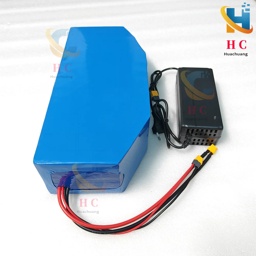 72v 40Ah lithium ion triangle battery BMS li ion for 5000w Mountain Bike scooter Motorcycle + 10A charger