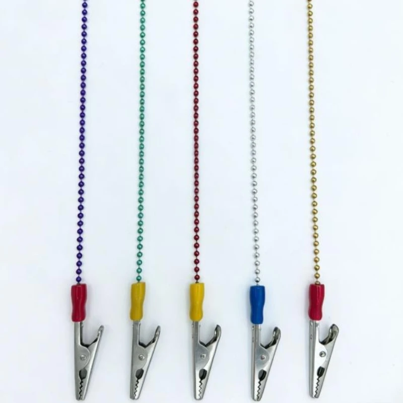 

50Pcs Dental Bibs Clip Chain Napkin Holder Scarf Clips Spring Rope Sterilizable Saliva Towel Clip Dentist Dentistry Materials