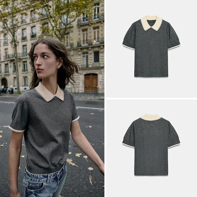 

New Winter Women's Knitted irt ort Sve Lace Splice Casual Sle Other00% Fabric Girl's Regular Length