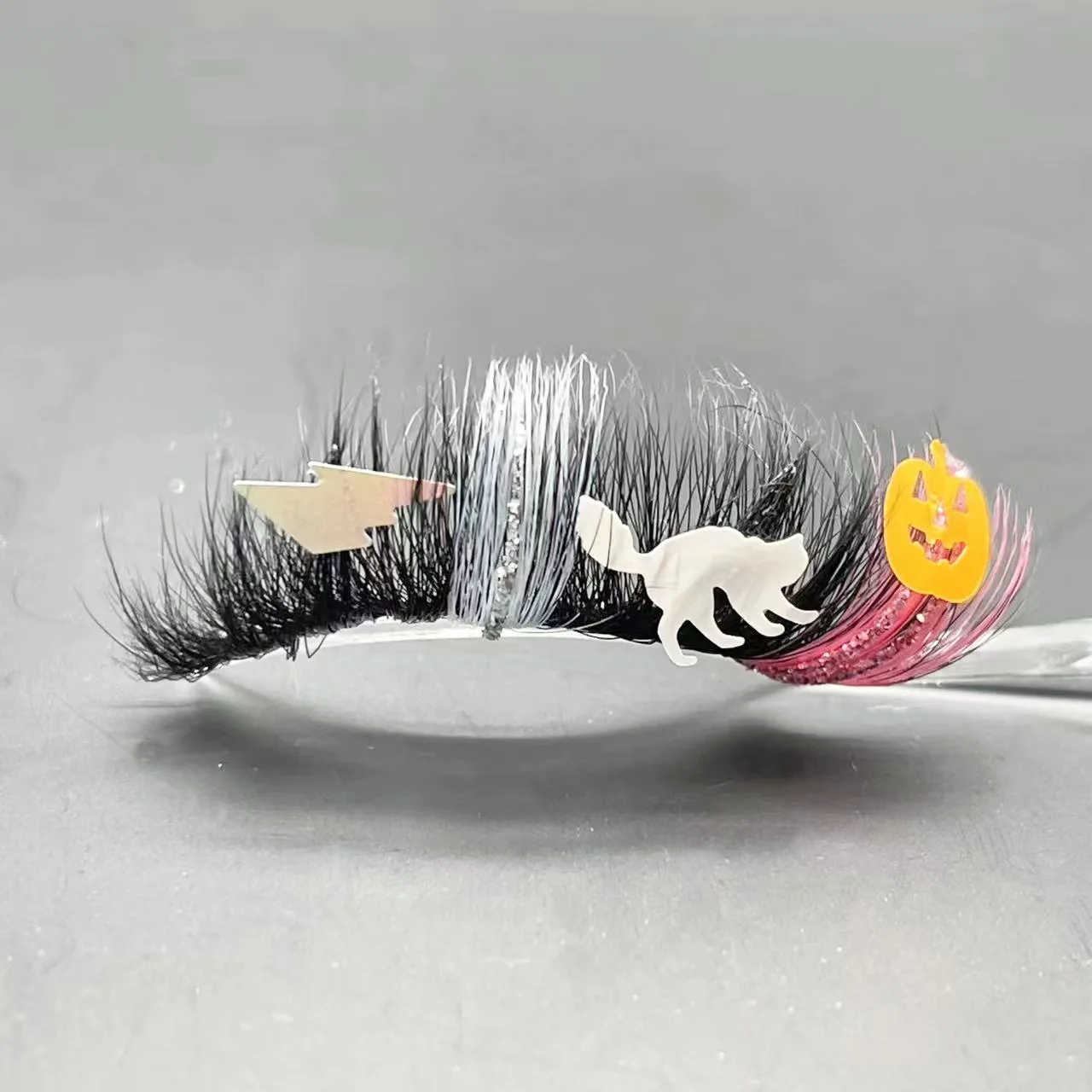 Fluffy Glitter Ombre Colored Halloween Lashes 3D 5D Mink Lashes Bulk Wholesale Eyelashes Extension Makeup Lash Box Packaging