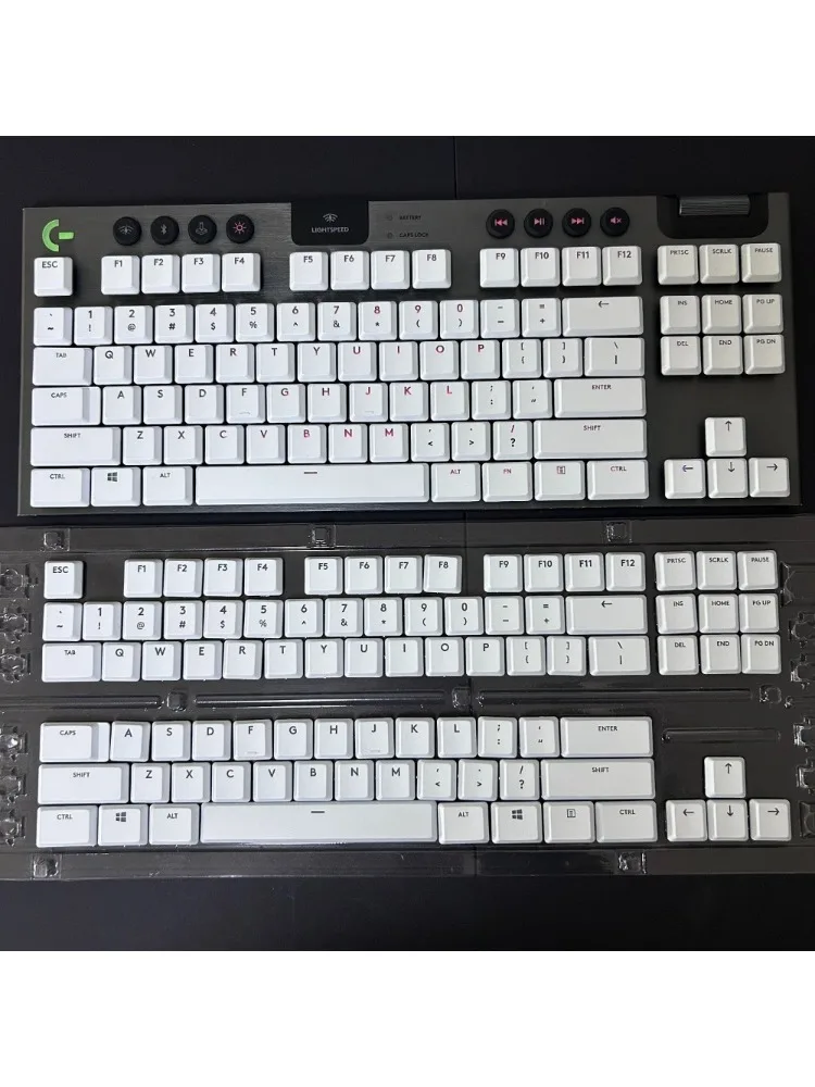 RGB Gaming Keycaps for Logitech G915/G913/TKL87, Anti-Slip Replacement Keycaps 111 Keys, Mechanical Keyboard Accessories