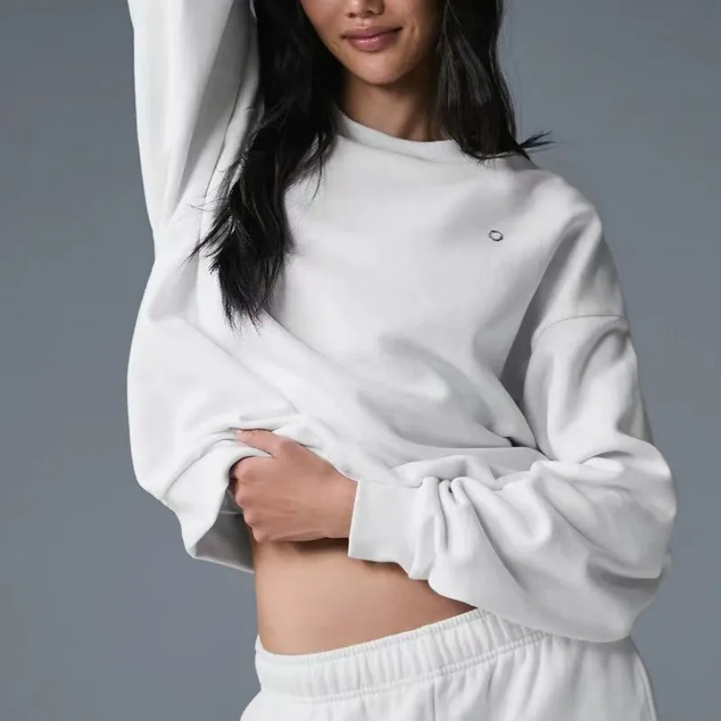 Moda manga longa carta impressão clássico em torno do pescoço casual respirável hoodie feminino unisex jaqueta esportiva