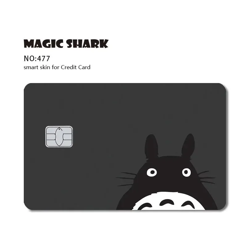 Magic Shark การ์ตูนกระต่ายนักรบดอกไม้อะนิเมะช็อกโกแลต PVC สติกเกอร์ฟิล์มผิวสําหรับเดบิตบัตรเครดิต