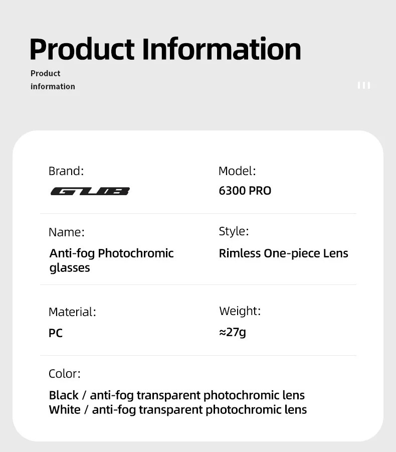 Gub neue photo chrome Fahrrads onnen brille für Männer Frauen Fahrrad brille mit Antibes chlag MTB Brille Brille Outdoor Fahrrad brille – Detail 2