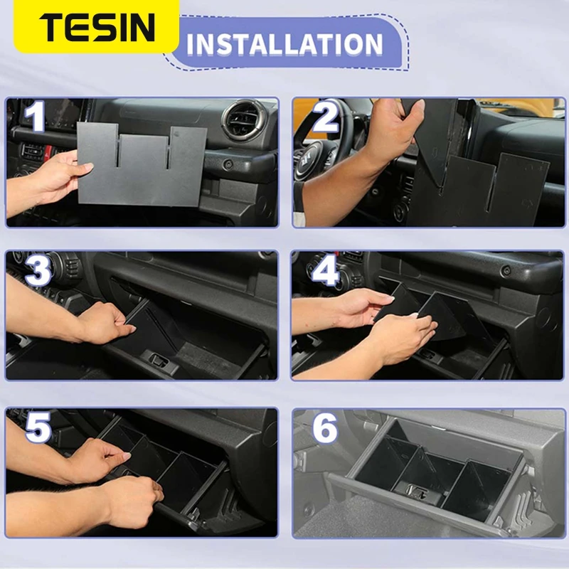 Glove Box Organizer Armrest Box Interval Storage Insert Divider