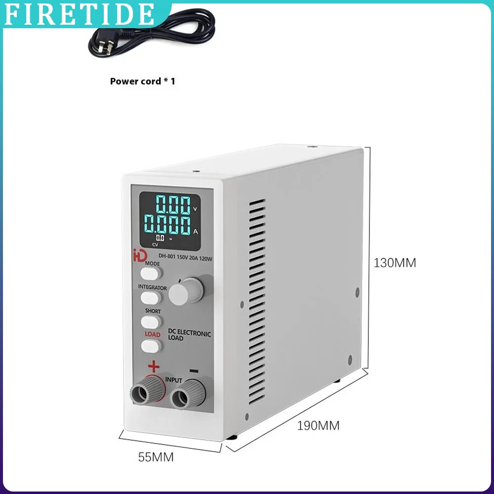 120W 150V 20A DC Electronic Load Channel Digital Battery Capacity Tester,High Precision for Battery Discharge