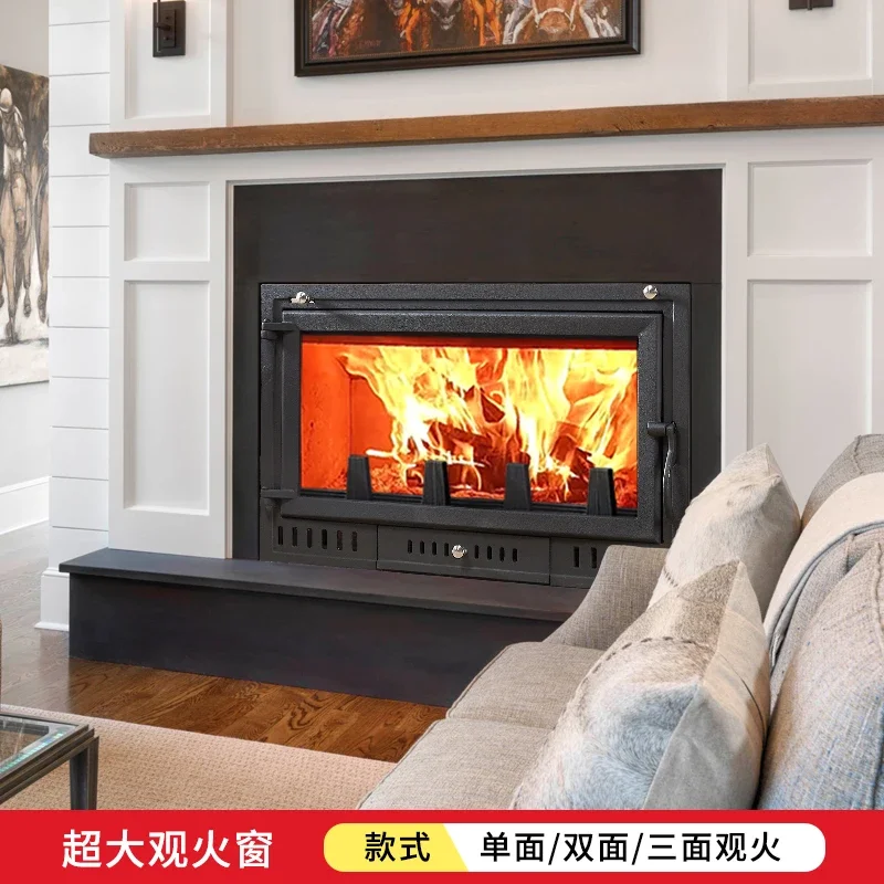 Fireplace Real Fire Firewood Heating Fireplace Cast Iron Wood-burning Firewood Fireplace Homestay Villa Indoor Installed