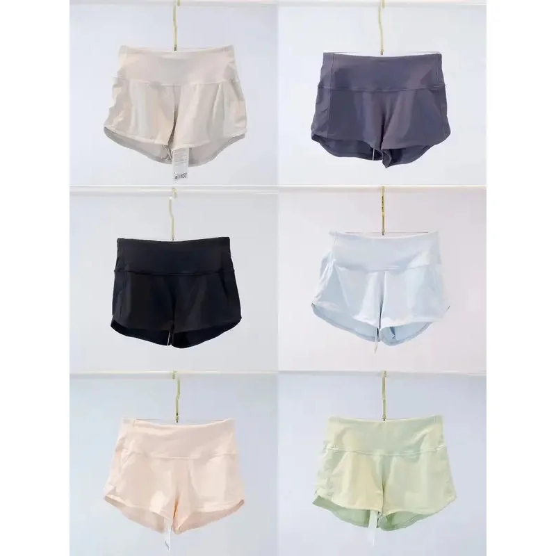 

Women's Sports Waist Lined Yoga Short 2.5 Inch Shorts Quick-drying Drawstring Fitness Running