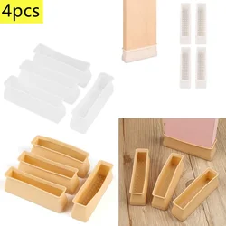 4pcs Silicone Chair Leg Caps Furniture Feet Cover Floor Protector Pad Wood Sofa Table Bed Mute Solid Anti Slip Mat Bumper Damper