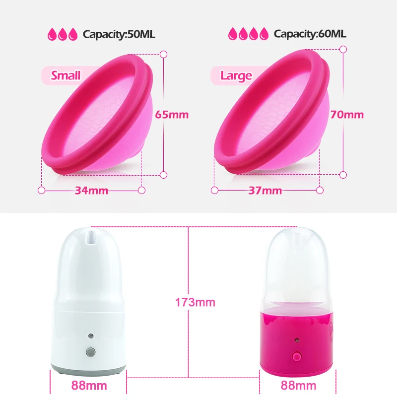 Menstrual disc/cup and sterilizer steamer Set Women period medical silicone menstruation soft cup personal health care monthly