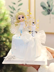 Cake Decoration Princess Happy Birthday Doll Cake Toppers Flag for Baby Shower Girl Birthday Supplies Party Cake Decor