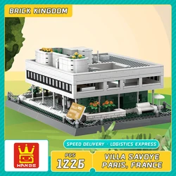 1226PCS Bricks Model Villa Savoye Of Paris France Building Blocks World Famous Architecture Bricks Toys For Kids Adult Gifts