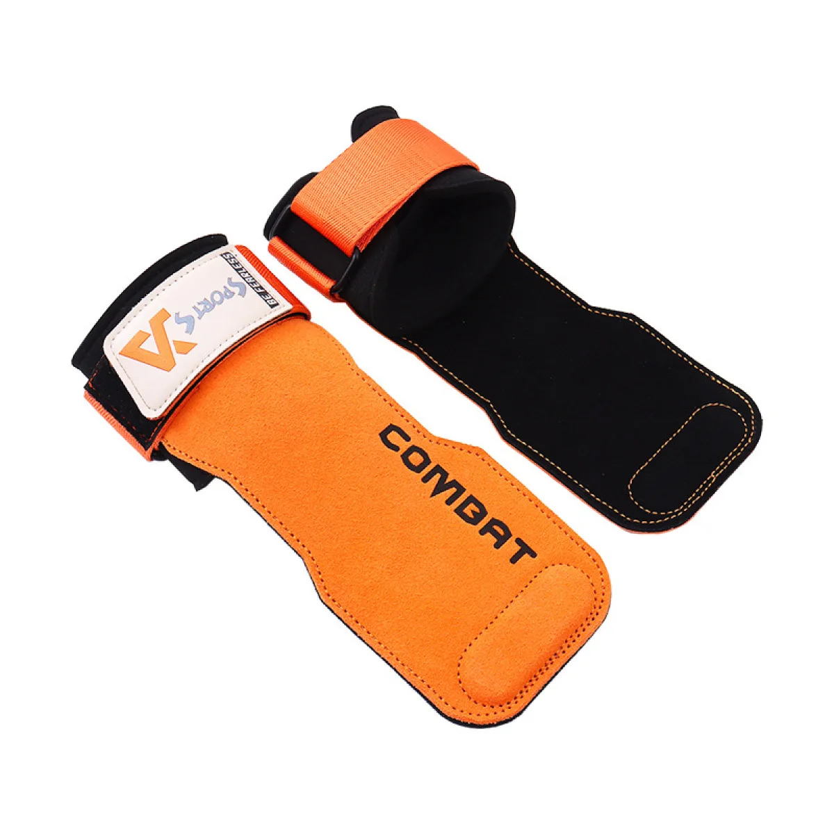 1 Pair Professional Cowhide Gym Gloves Grips Anti-Skid Weight Lifting Power Belt Pads Crossfit Belt Workout Palm Protection Pads