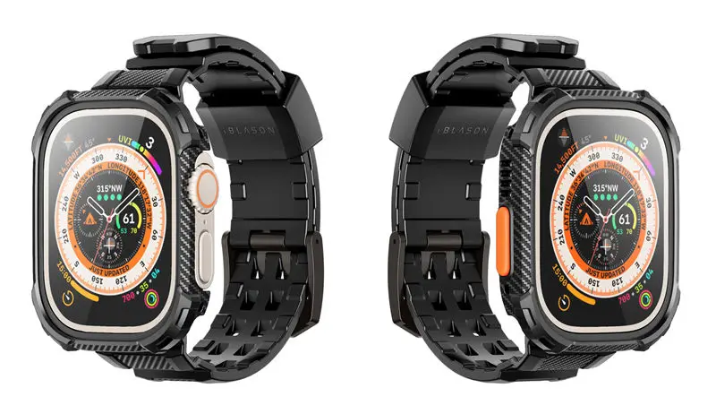 I-BLASON For Apple Watch Ultra 4/3/2/1 Case 49mm Armorbox Rugged Watch Band with 2Set Built-in Tempered Glass Screen Protector