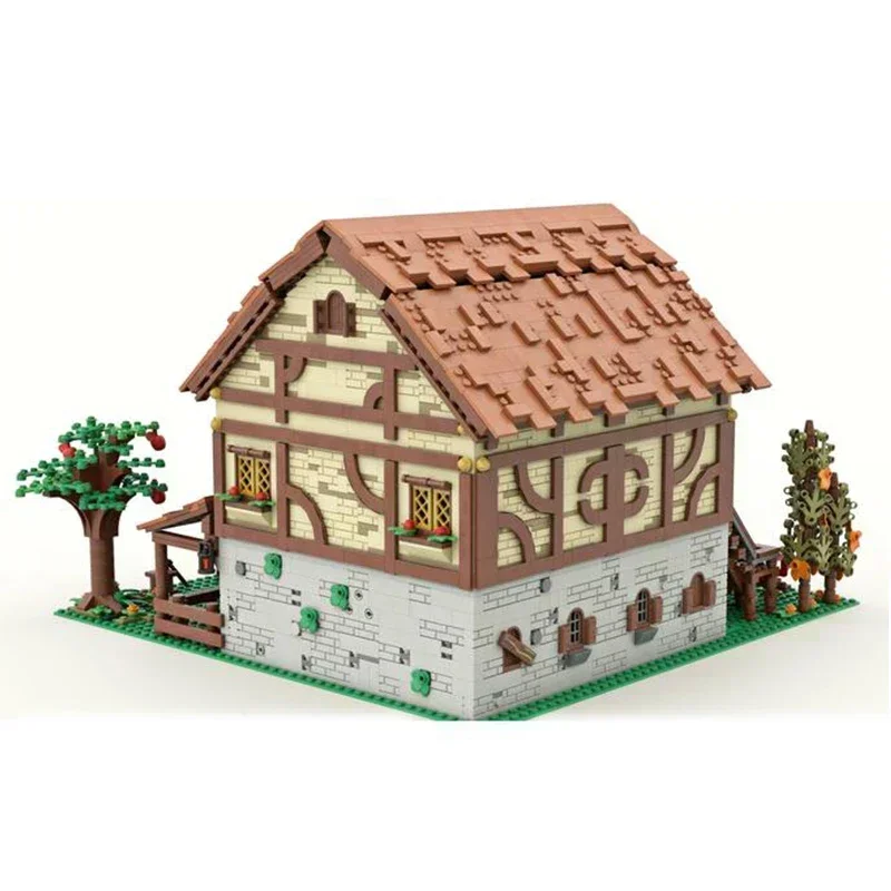 Moc Bouwstenen Middeleeuws Fort Model Middeleeuwse Stalen Technologie Modulaire Blokken Geschenken Kerst Speelgoed DIY Sets Montage